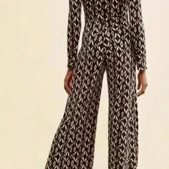 FREE PEOPLE shayla brown black jumpsuit size XL black and brown - Picture 2 of 8